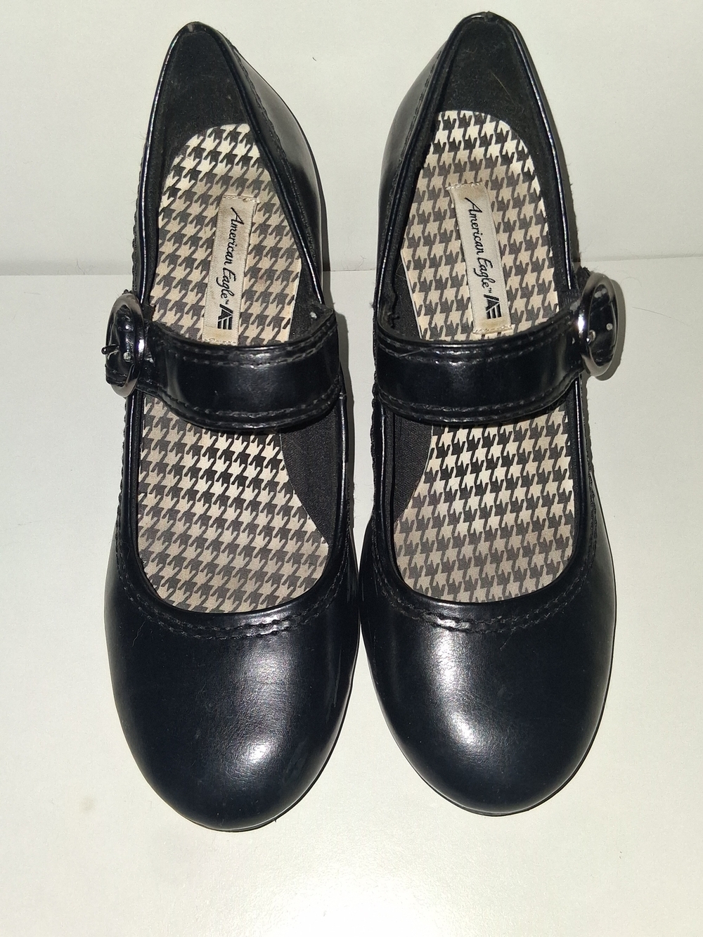 American Eagle Outfitters Faux Leather Womens Black High Heel Mary Jane Shoes